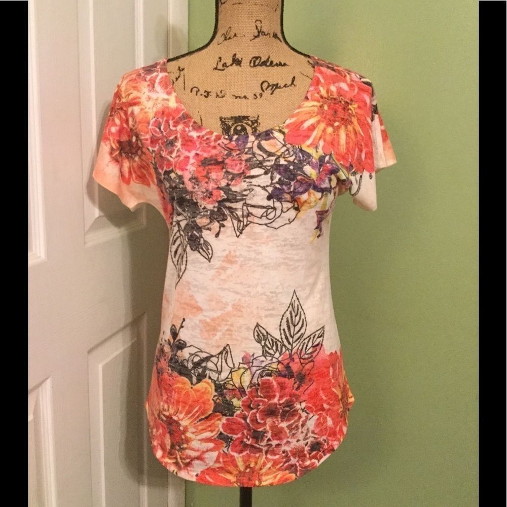 Cute Flowered Tee